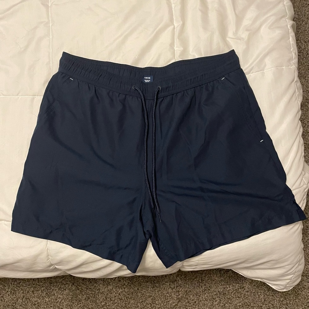 Navy blue swim trunks. Size large. George brand.
